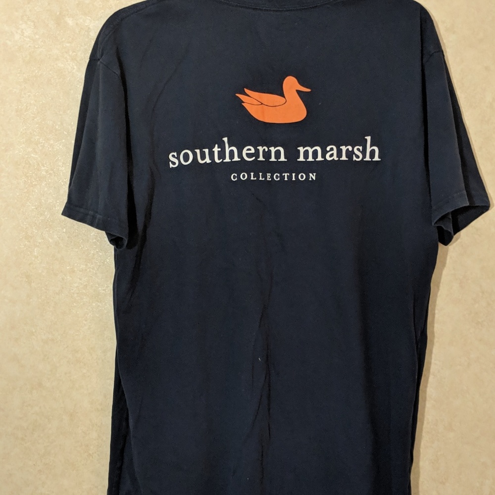 Southern Marsh Navy Blue Pocket T Shirt Size Large